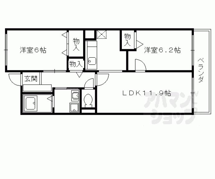 【ヴィラ　アルシオーネ】間取