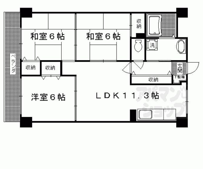 【アバンサール天神川】間取