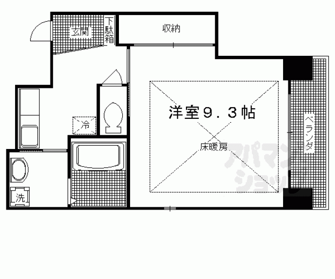 【千本通寺之内下ル花車町マンション】間取