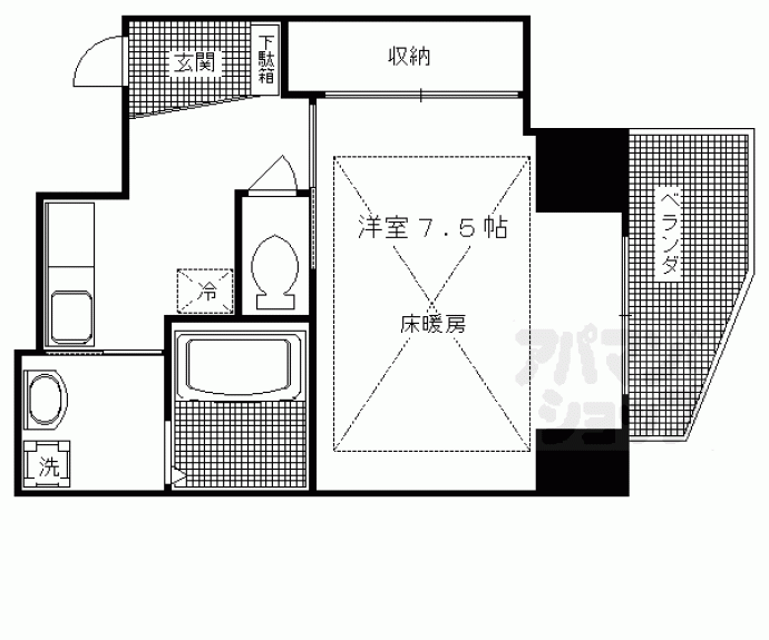 【千本通寺之内下ル花車町マンション】間取