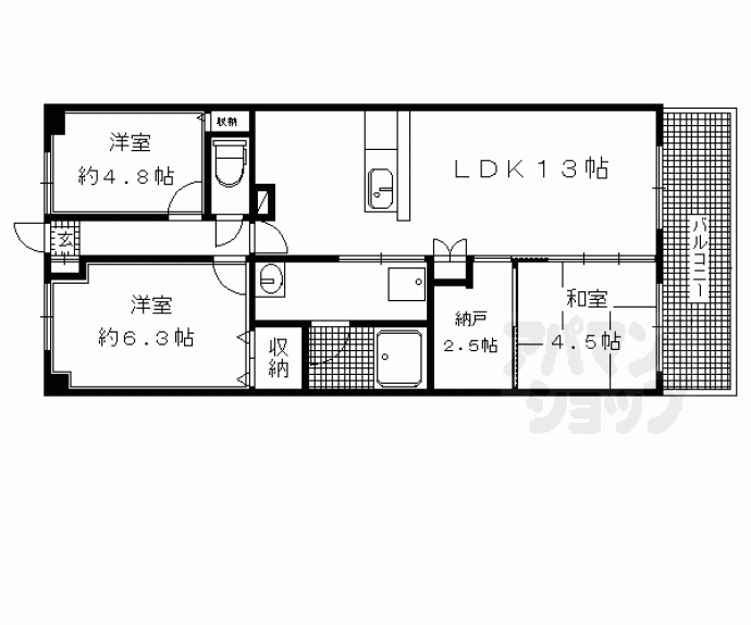 【ライオンズマンション上桂】間取