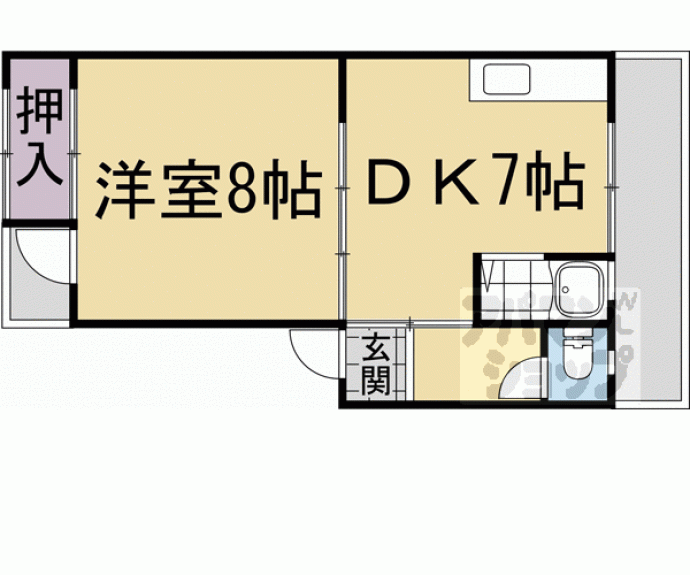 【洛西マンションⅠ】間取