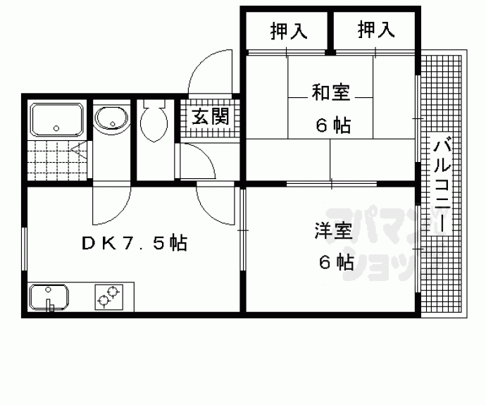 【パラドール桂】間取