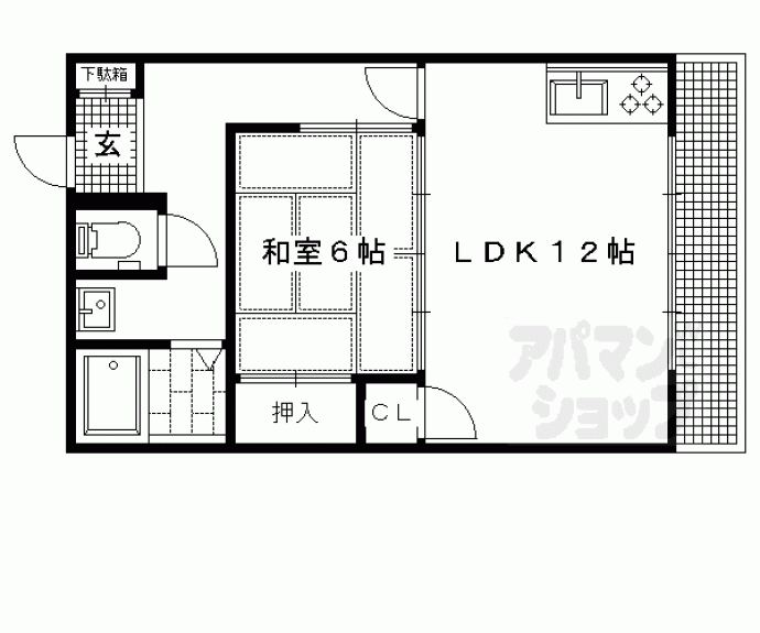 【コープ鴨川　Ｂ棟】間取