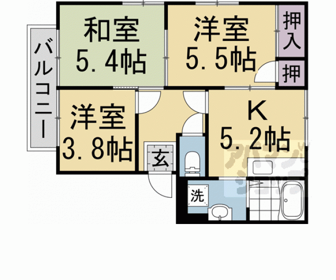 【フレグランス北白川】間取