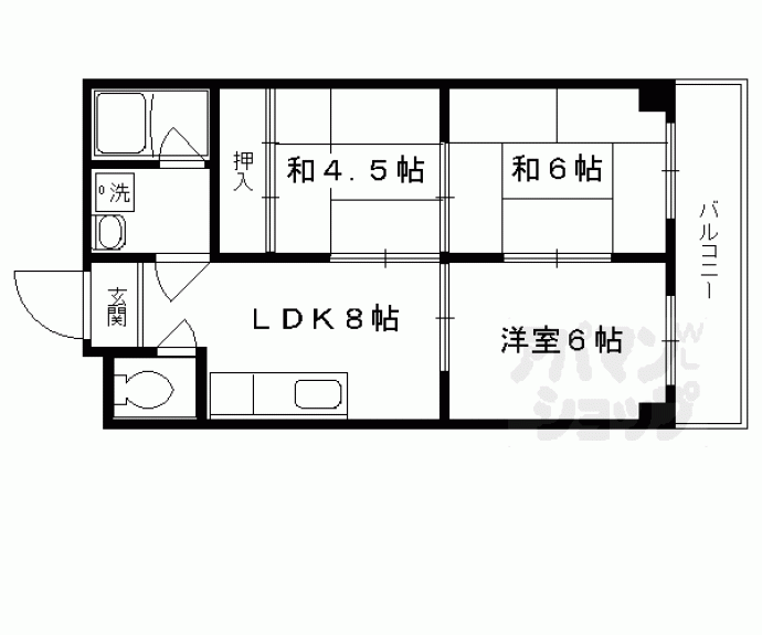 【西賀茂ハイツ】間取