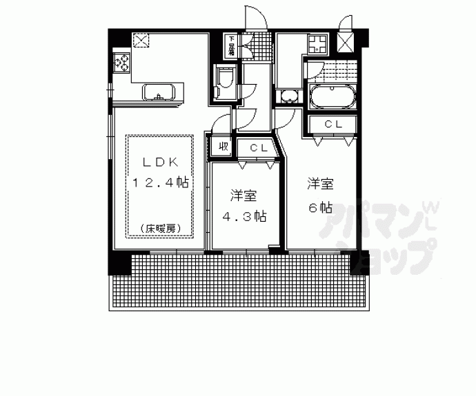 【プレサンス京都三条大橋東山苑】間取