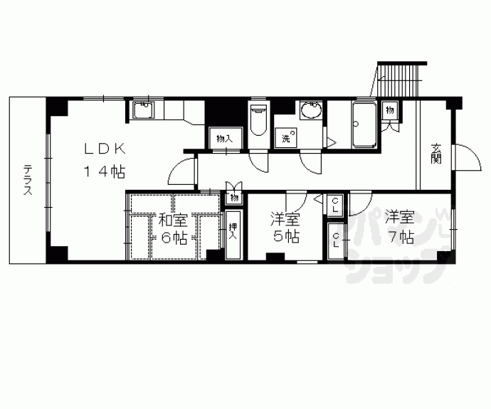 【サンパティック聖護院】間取