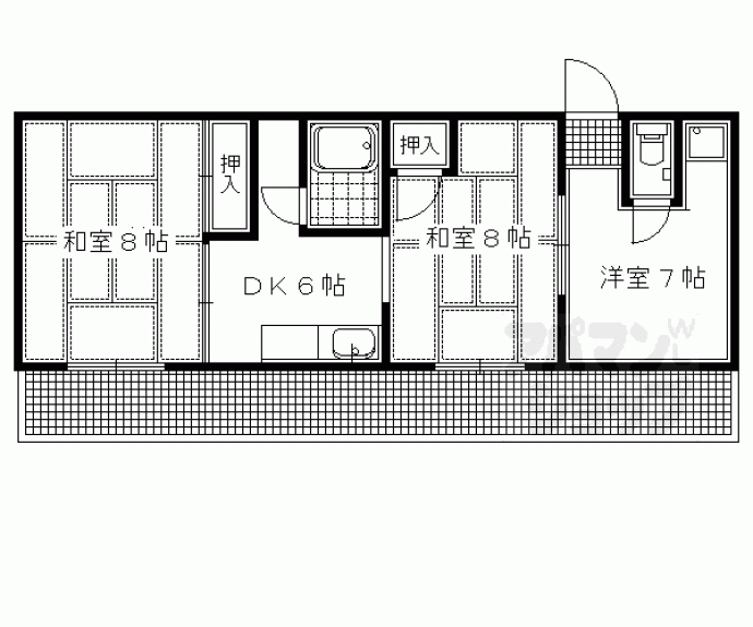 【ハイツ修学院】間取