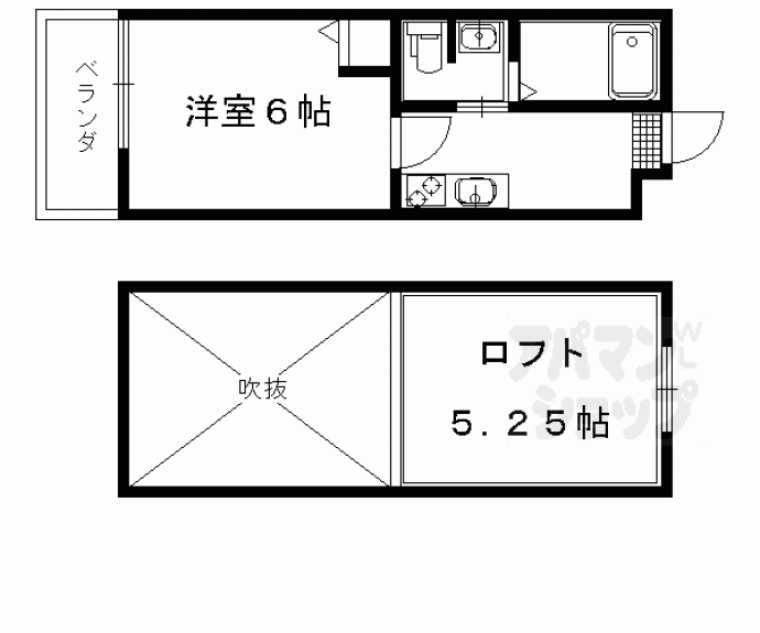 【ロフティ北白川】間取