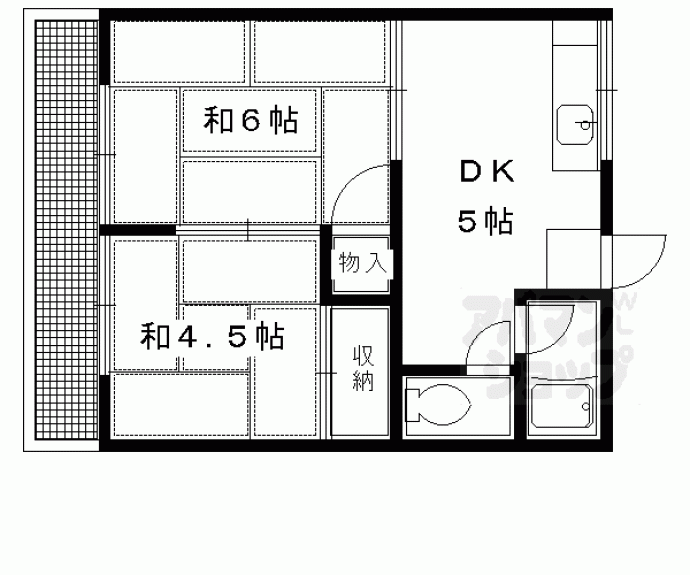 【修学院ローズハイツ】間取