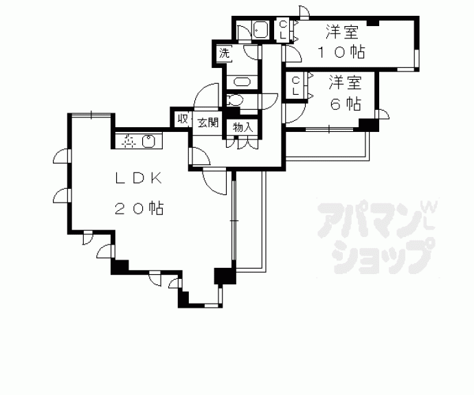 【シティパレス洛北】間取