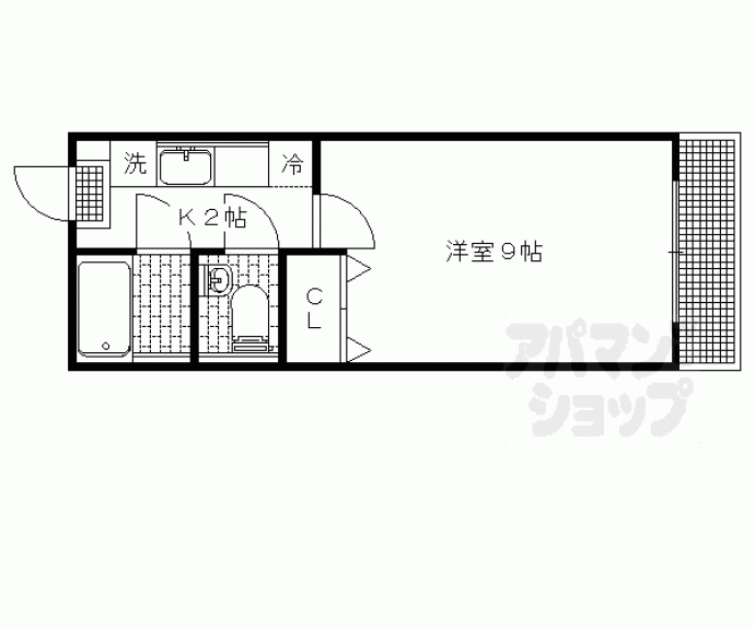 【アジュール北白川】間取