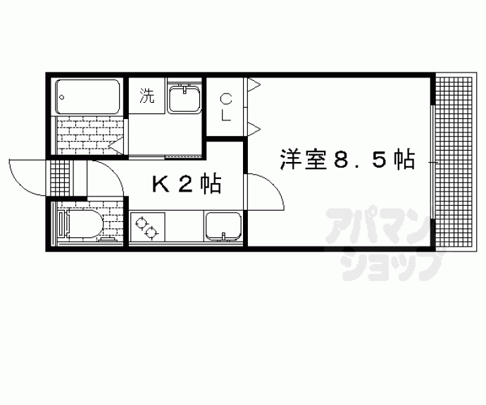 【アジュール北白川】間取