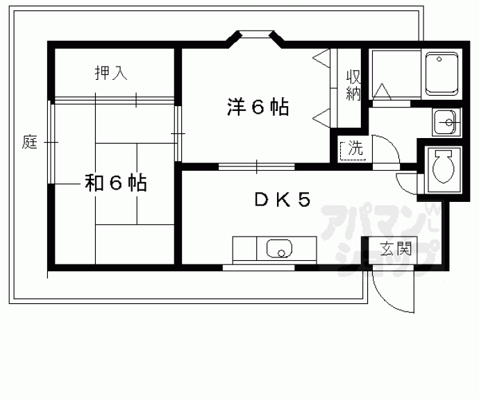 【松ヶ崎ハイツ】間取