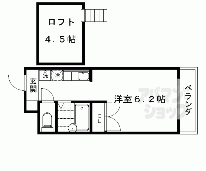 【ソレイユ岩倉駅前（旧：芝三番館）】間取