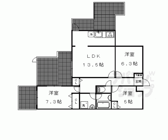 【フォルム聖護院別邸】間取