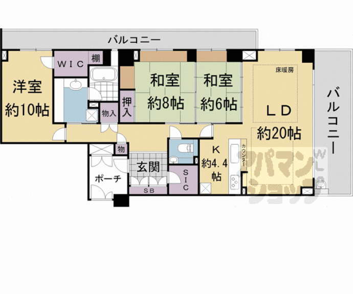 【パークハウス京都岡崎有楽荘】間取