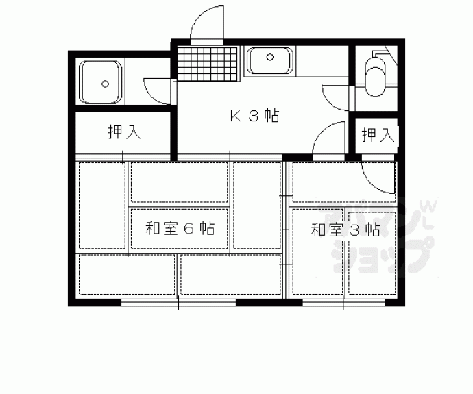 【岡村マンション】間取