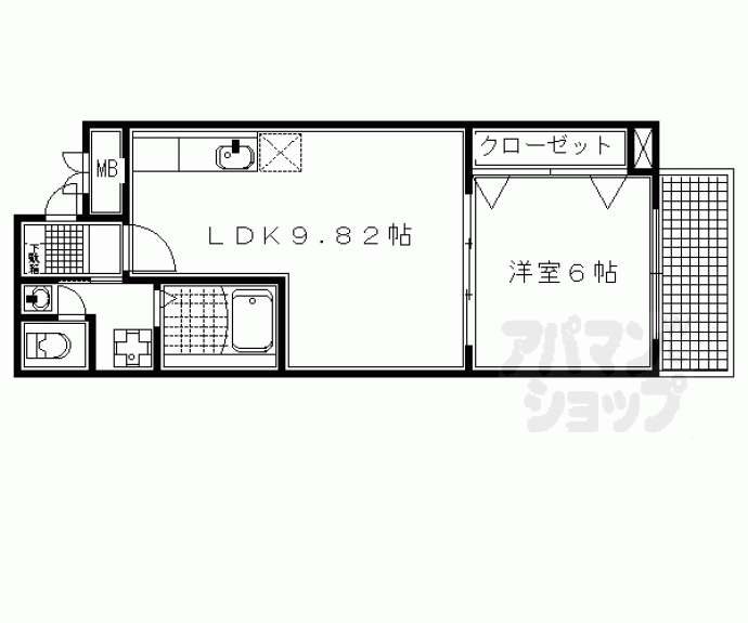 【Ｌｅ’ａ　Ｓｔａｇｅ西陣】間取