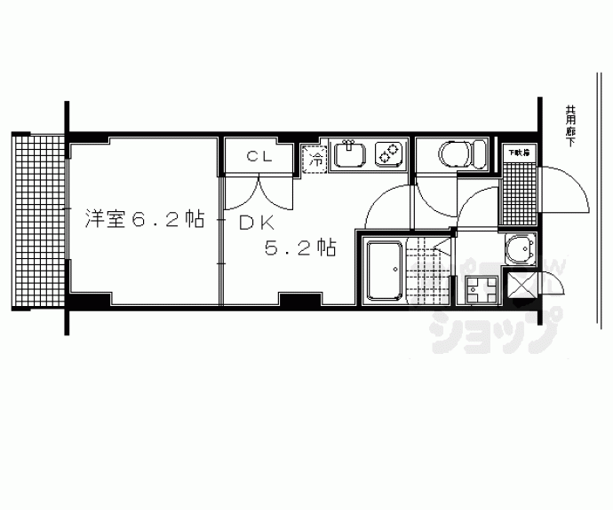 【プラザ堀川寺之内】間取