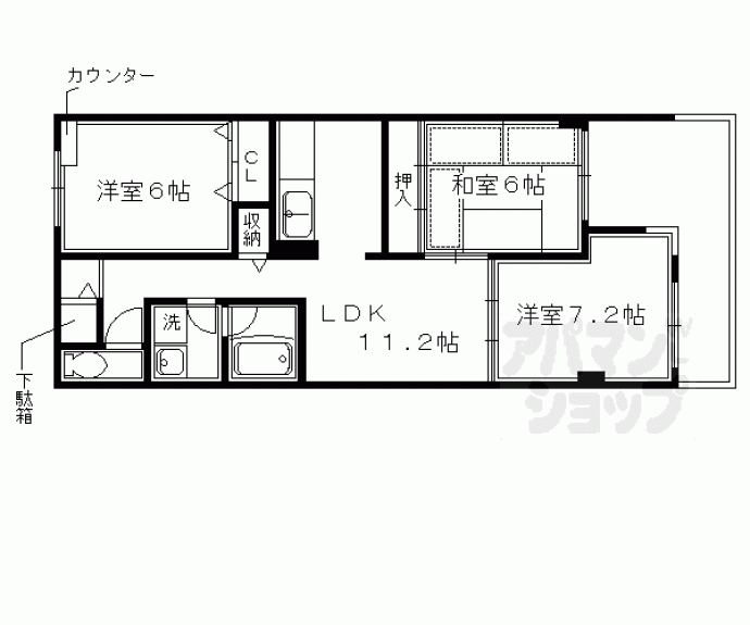 【ビラ妙松館】間取