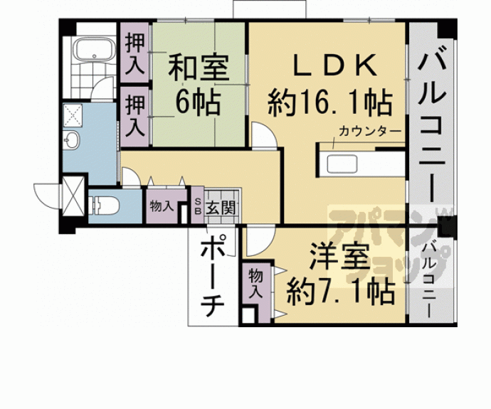 【ビラ妙松館】間取