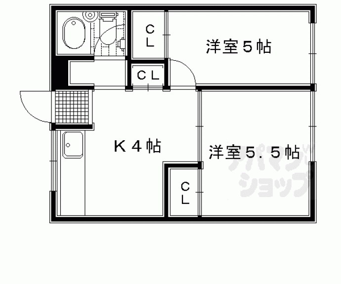 【ハイツ銀閣苑】間取