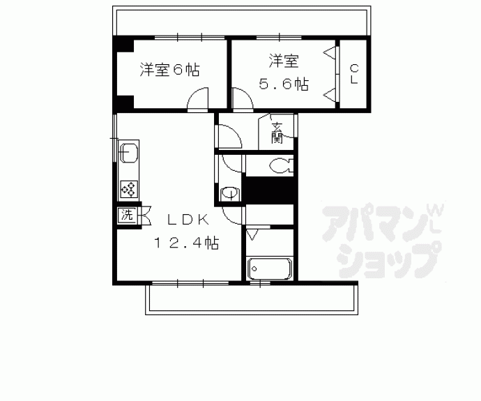 【第２３長栄京米ビルマンション】間取