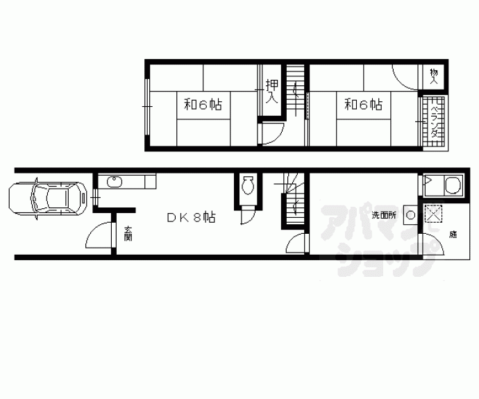 【吉田泉殿町貸家５４】間取