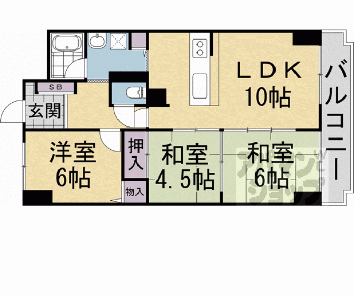 【八瀬鱒乃坊アーバンコンフォート】間取