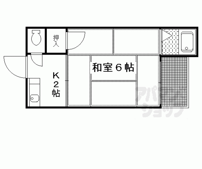 【北白川ハイツ】間取