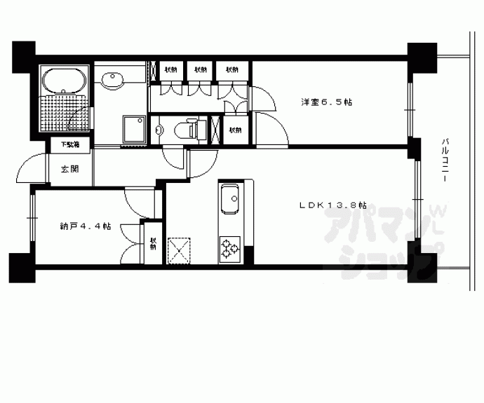 【デリード哲学の道　彩季庵】間取