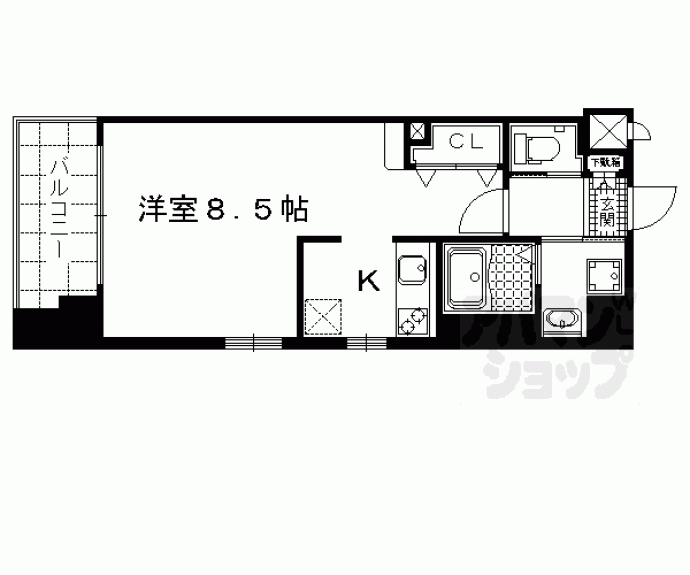 【エイペックス京都東山三条】間取