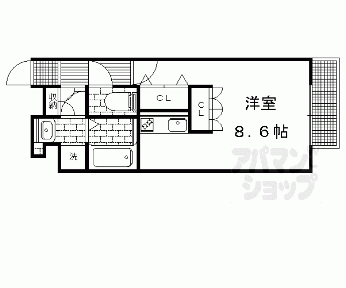 【エイペックス京都東山三条】間取