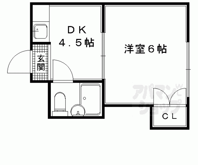 【東丸太町マンション】間取