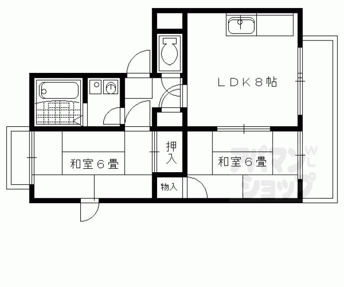 【ジョイフルやまばな】間取