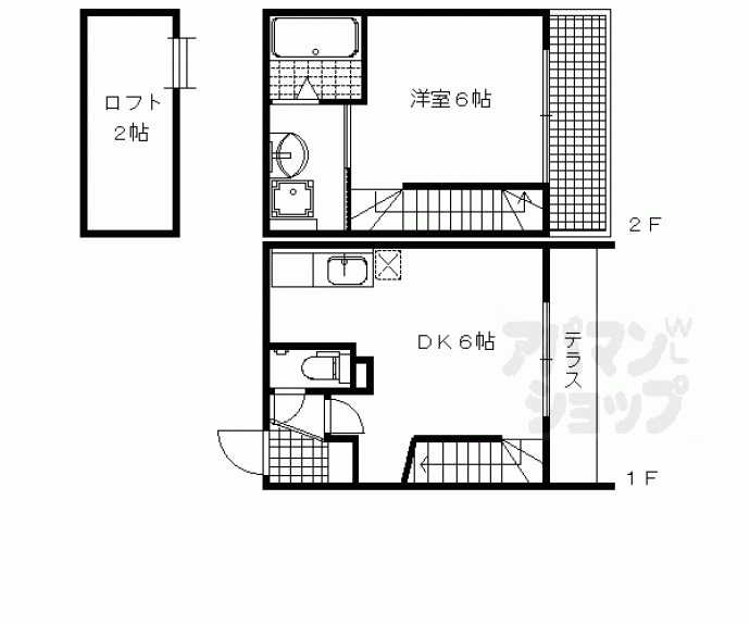 【パーク・ウォーク下鴨】間取