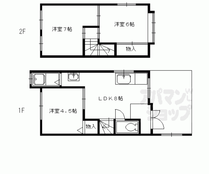 【北白川西町テラスハウス２】間取