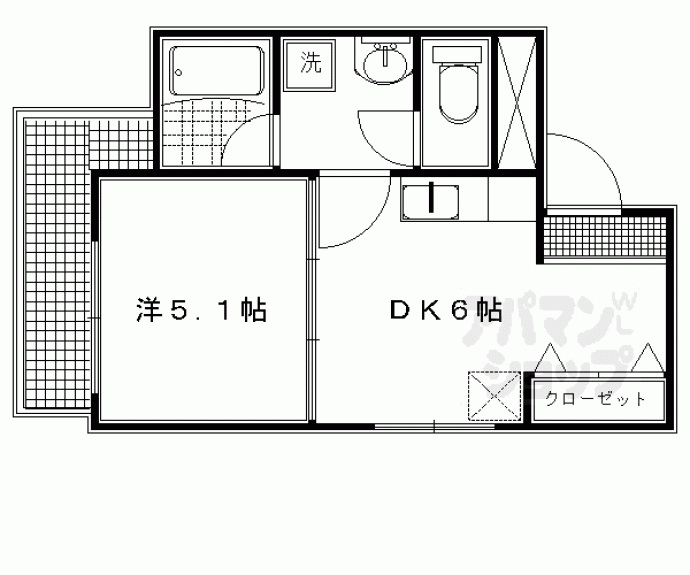 【カリヨン出町】間取