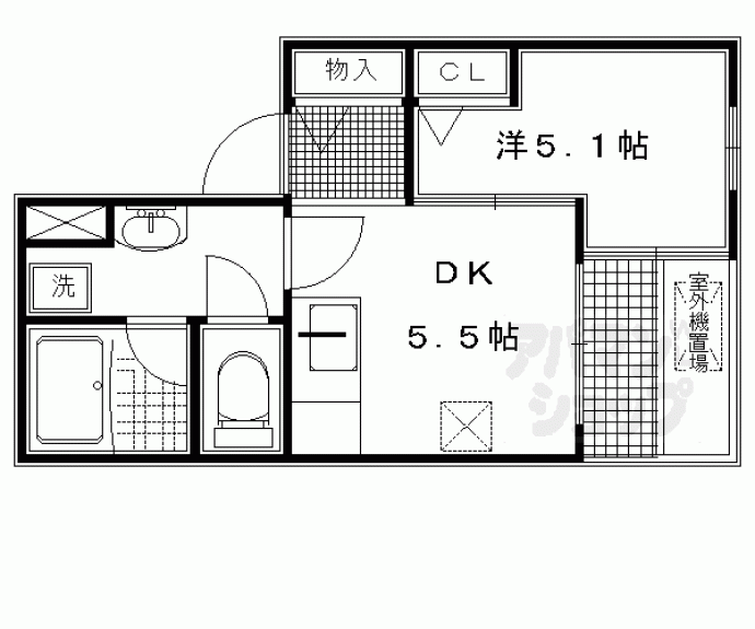 【カリヨン出町】間取