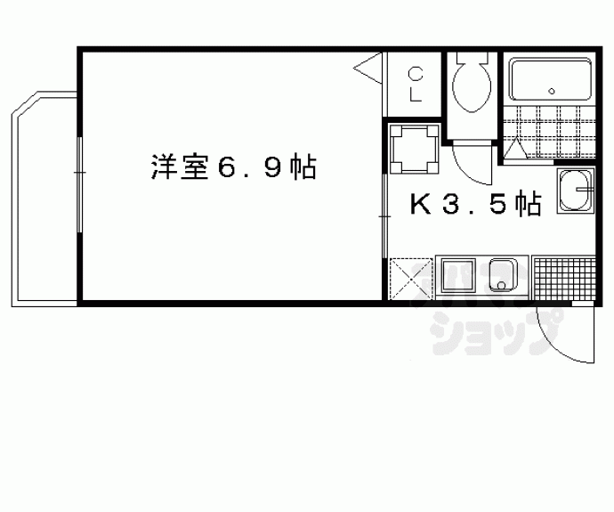 【エスメラルダ北白川】間取