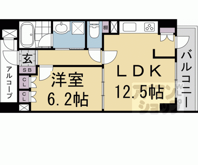 【イーグルコート京都錦小路】間取