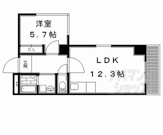 【京福修学院第２マンション】間取