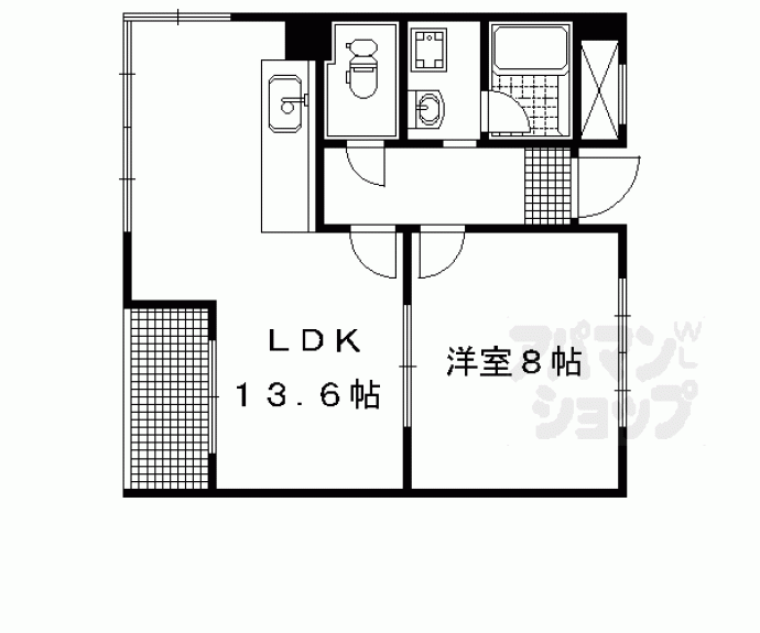 【京福修学院第２マンション】間取