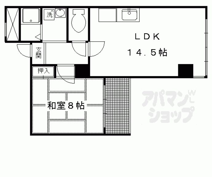 【京福修学院第２マンション】間取