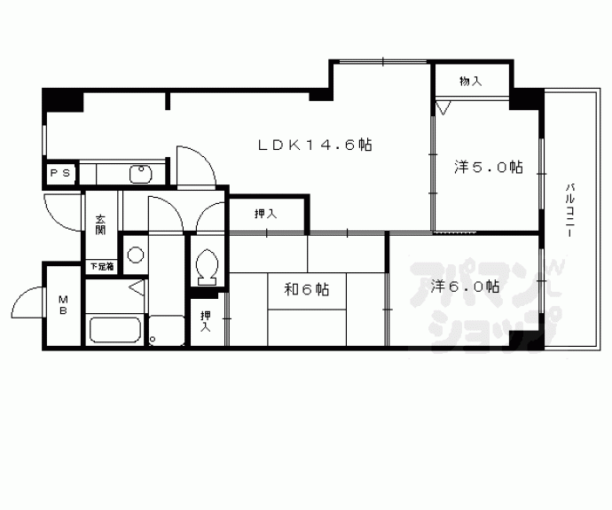 【パルシティ西大路】間取