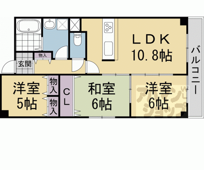 【パルシティ西大路】間取