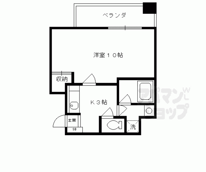 【観喜寺町マンション】間取