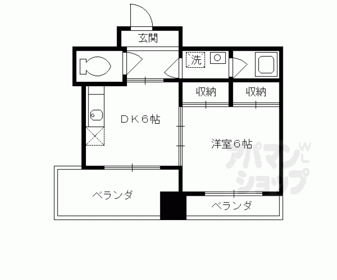 【観喜寺町マンション】間取